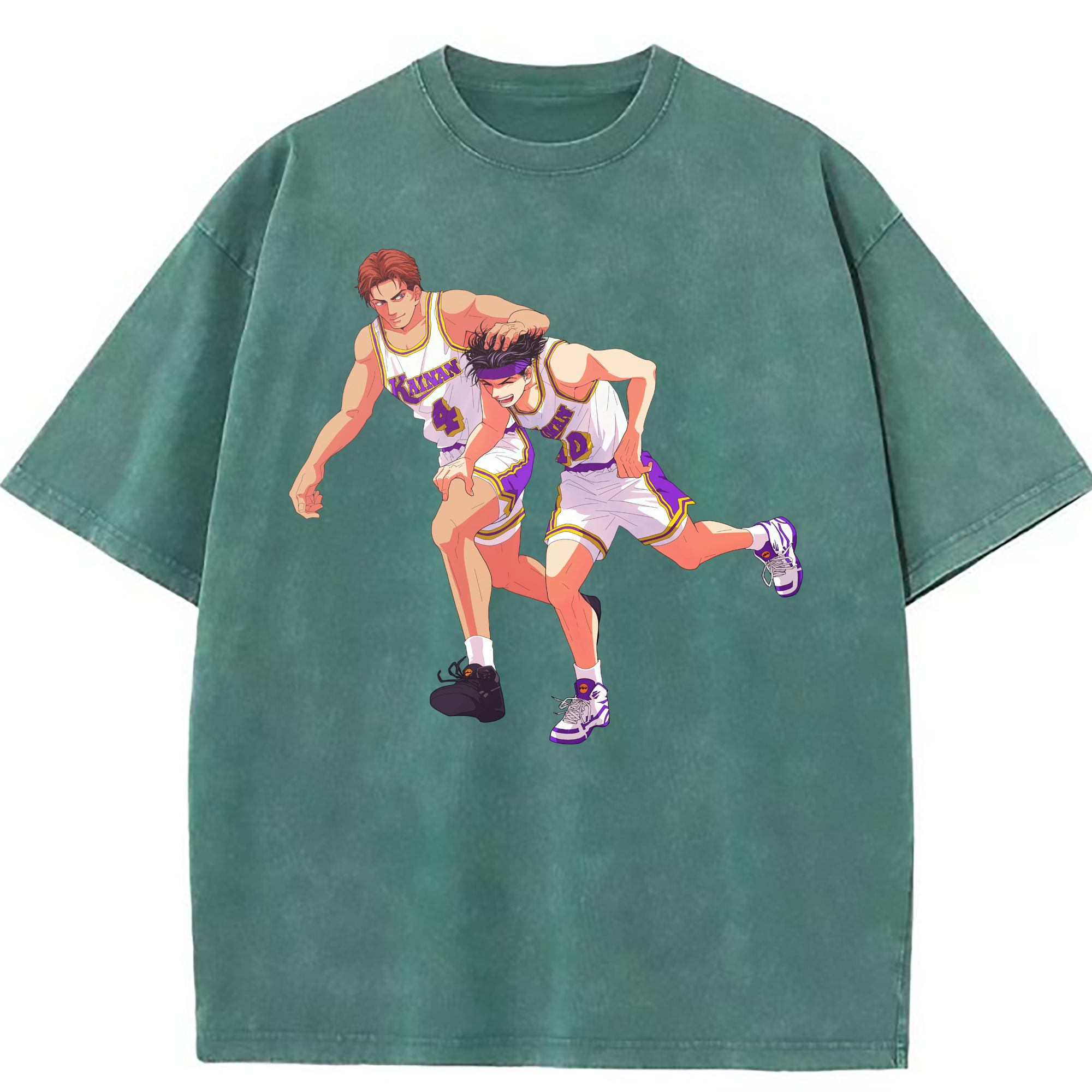 （画像用） SLAM DUNK／スラムダンク 綿100% ヴィンテージ風 半袖Tシャツ（フロントプリント）